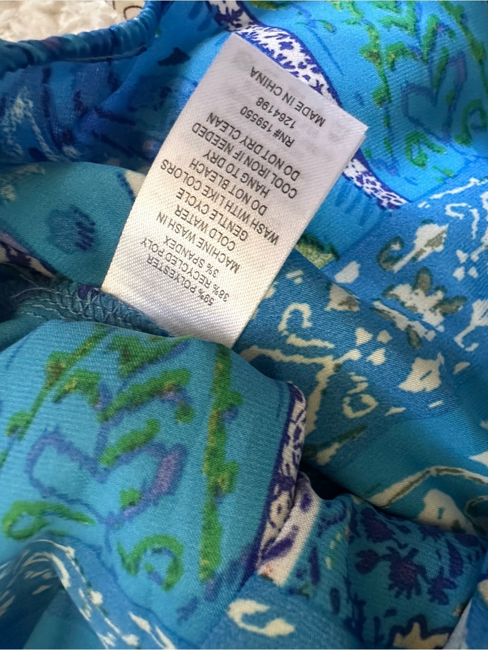 Blue Paisley Wrap Blouse - Picture 9 of 9